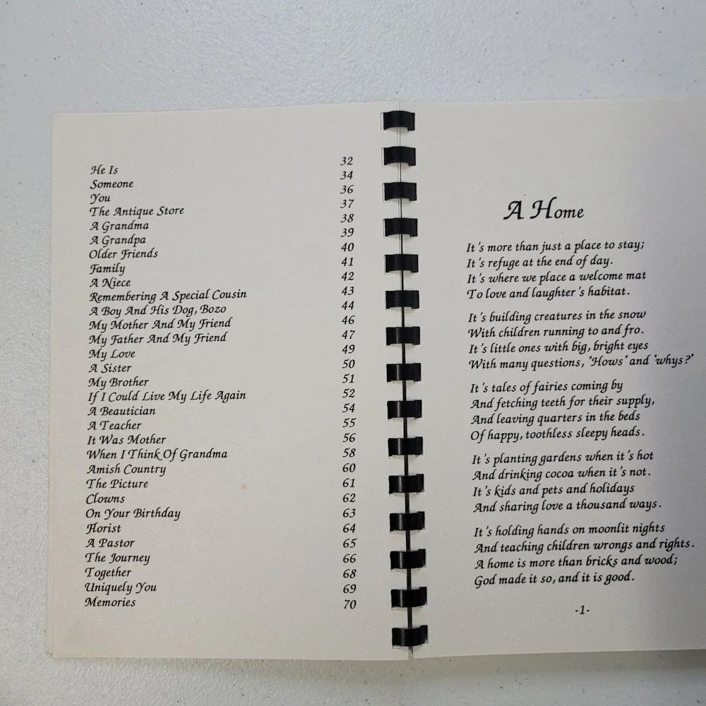 Sunny Thoughts To Warm‎ Your Heart Larry Howland Spiral Bound Poetry Book 1996